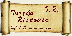 Tvrtko Ristović vizit kartica